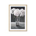 Picture of White Hydrangea jar _GroupedProduct_Rectangle_Portrait_Framed_Matted_