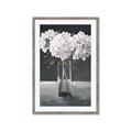 Picture of White Hydrangea jar _GroupedProduct_Rectangle_Portrait_Framed_Matted_