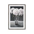 Picture of White Hydrangea jar _GroupedProduct_Rectangle_Portrait_Framed_Matted_