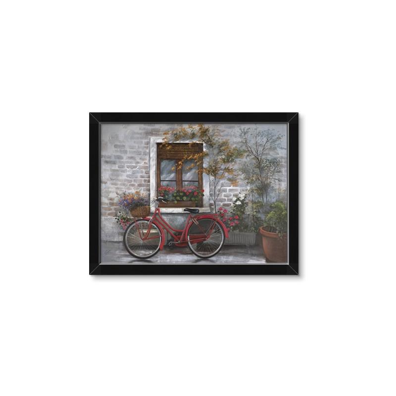 Picture of Red Bike _GroupedProduct_Rectangle_Landscape_Framed_Matted_
