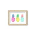Picture of Colored three pineapples  _GroupedProduct_Rectangle_Landscape_Framed_Matted_