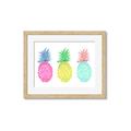 Picture of Colored three pineapples  _GroupedProduct_Rectangle_Landscape_Framed_Matted_
