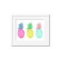 Picture of Colored three pineapples  _GroupedProduct_Rectangle_Landscape_Framed_Matted_