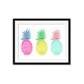 Picture of Colored three pineapples  _GroupedProduct_Rectangle_Landscape_Framed_Matted_