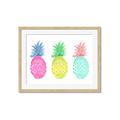 Picture of Colored three pineapples  _GroupedProduct_Rectangle_Landscape_Framed_Matted_