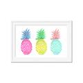 Picture of Colored three pineapples  _GroupedProduct_Rectangle_Landscape_Framed_Matted_