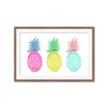 Picture of Colored three pineapples  _GroupedProduct_Rectangle_Landscape_Framed_Matted_