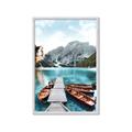 Picture of Waiting boats _GroupedProduct_Rectangle_Portrait_Photography _GroupedProduct_Rectangle_Portrait_Framed_Matted_