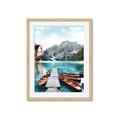 Picture of Waiting boats _GroupedProduct_Rectangle_Portrait_Photography _GroupedProduct_Rectangle_Portrait_Framed_Matted_