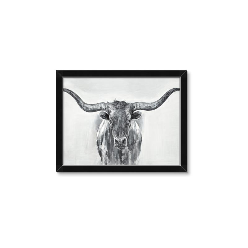 Picture of Painted Longhorn Bull _GroupedProduct_Rectangle_Landscape_Framed_Matted_