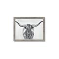 Picture of Painted Longhorn Bull _GroupedProduct_Rectangle_Landscape_Framed_Matted_