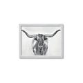 Picture of Painted Longhorn Bull _GroupedProduct_Rectangle_Landscape_Framed_Matted_