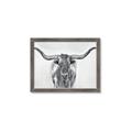 Picture of Painted Longhorn Bull _GroupedProduct_Rectangle_Landscape_Framed_Matted_