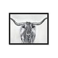Picture of Painted Longhorn Bull _GroupedProduct_Rectangle_Landscape_Framed_Matted_