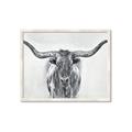 Picture of Painted Longhorn Bull _GroupedProduct_Rectangle_Landscape_Framed_Matted_