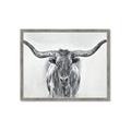 Picture of Painted Longhorn Bull _GroupedProduct_Rectangle_Landscape_Framed_Matted_