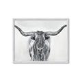 Picture of Painted Longhorn Bull _GroupedProduct_Rectangle_Landscape_Framed_Matted_