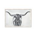 Picture of Painted Longhorn Bull _GroupedProduct_Rectangle_Landscape_Framed_Matted_