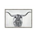 Picture of Painted Longhorn Bull _GroupedProduct_Rectangle_Landscape_Framed_Matted_