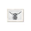 Picture of Painted Longhorn Bull _GroupedProduct_Rectangle_Landscape_Framed_Matted_