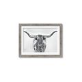 Picture of Painted Longhorn Bull _GroupedProduct_Rectangle_Landscape_Framed_Matted_