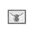 Picture of Painted Longhorn Bull _GroupedProduct_Rectangle_Landscape_Framed_Matted_