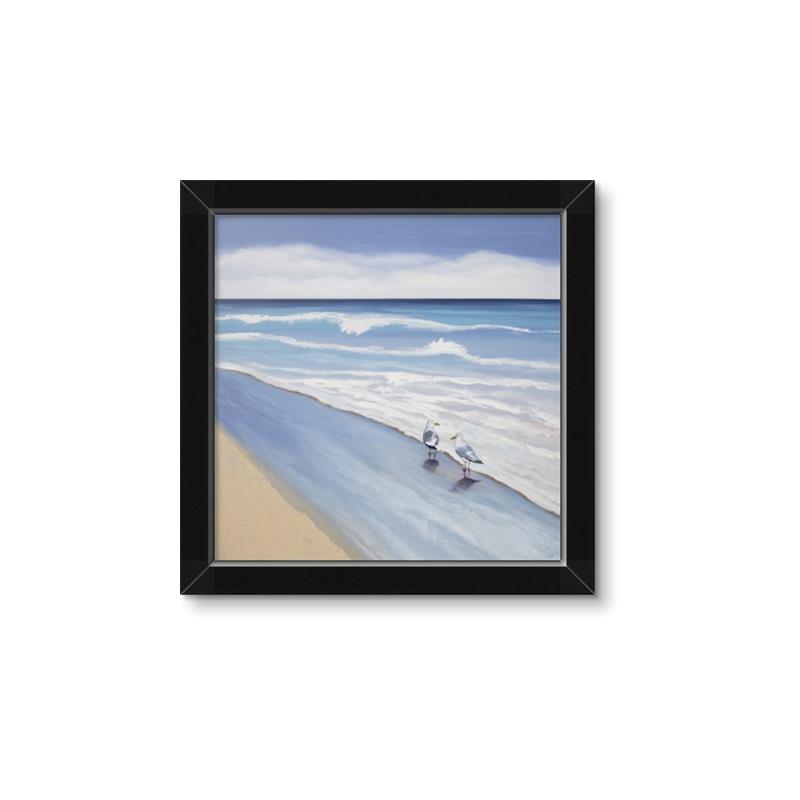 Picture of Seaqgulls at shore _GroupedProduct_Square_Framed_Matted_