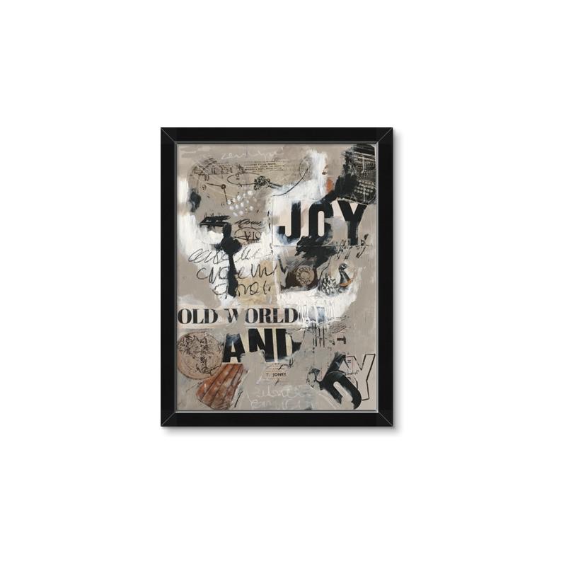 Picture of Newsprint Joy _GroupedProduct_Rectangle_Portrait_Framed_Matted_