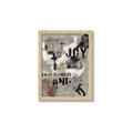 Picture of Newsprint Joy _GroupedProduct_Rectangle_Portrait_Framed_Matted_