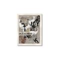 Picture of Newsprint Joy _GroupedProduct_Rectangle_Portrait_Framed_Matted_