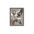 Picture of Newsprint Joy _GroupedProduct_Rectangle_Portrait_Framed_Matted_