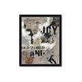 Picture of Newsprint Joy _GroupedProduct_Rectangle_Portrait_Framed_Matted_