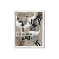 Picture of Newsprint Joy _GroupedProduct_Rectangle_Portrait_Framed_Matted_