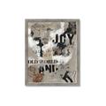 Picture of Newsprint Joy _GroupedProduct_Rectangle_Portrait_Framed_Matted_