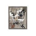 Picture of Newsprint Joy _GroupedProduct_Rectangle_Portrait_Framed_Matted_