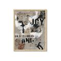 Picture of Newsprint Joy _GroupedProduct_Rectangle_Portrait_Framed_Matted_