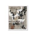 Picture of Newsprint Joy _GroupedProduct_Rectangle_Portrait_Framed_Matted_