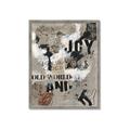 Picture of Newsprint Joy _GroupedProduct_Rectangle_Portrait_Framed_Matted_