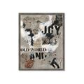 Picture of Newsprint Joy _GroupedProduct_Rectangle_Portrait_Framed_Matted_