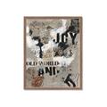 Picture of Newsprint Joy _GroupedProduct_Rectangle_Portrait_Framed_Matted_