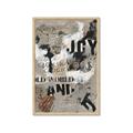 Picture of Newsprint Joy _GroupedProduct_Rectangle_Portrait_Framed_Matted_