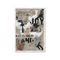 Picture of Newsprint Joy _GroupedProduct_Rectangle_Portrait_Framed_Matted_
