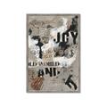 Picture of Newsprint Joy _GroupedProduct_Rectangle_Portrait_Framed_Matted_