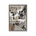 Picture of Newsprint Joy _GroupedProduct_Rectangle_Portrait_Framed_Matted_