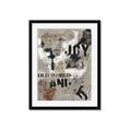 Picture of Newsprint Joy _GroupedProduct_Rectangle_Portrait_Framed_Matted_