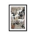Picture of Newsprint Joy _GroupedProduct_Rectangle_Portrait_Framed_Matted_