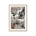 Picture of Newsprint Joy _GroupedProduct_Rectangle_Portrait_Framed_Matted_