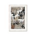 Picture of Newsprint Joy _GroupedProduct_Rectangle_Portrait_Framed_Matted_