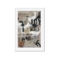 Picture of Newsprint Joy _GroupedProduct_Rectangle_Portrait_Framed_Matted_