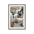 Picture of Newsprint Joy _GroupedProduct_Rectangle_Portrait_Framed_Matted_